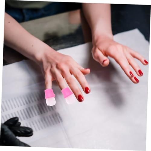 TOGEVAL 10 Stück Teiliges Nail Soaker Covers aus Hochwertigem PP Eng Anliegend für Effektive Nagellackentfernung Wiederverwendbar und Komfortabel für DIY und Profi Maniküre für Uv Polish von TOGEVAL