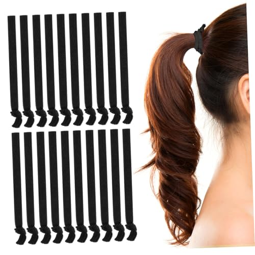 TOGEVAL 100 Stück Haargummis für Dickes Haar Rutschfeste Schonende Nylon haarbänder Elastisch und Strapazierfähig Vielseitiges Haargummi Damen und Herren Sanfter Griff mit Haarschonung von TOGEVAL