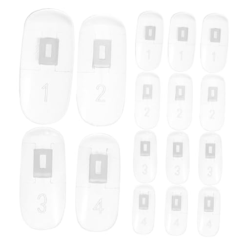 TOGEVAL 100 Stück Nagelkunst Übungstipps Transparent Flexibel Nail Polish Sample Sticks Nagellack Farbdisplay Nägel Practice Tips für Gel Nail Art Training von TOGEVAL