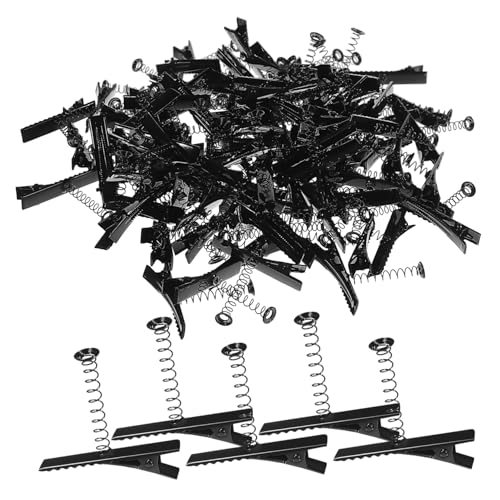TOGEVAL 100 Stück Teiliges Federstahl Entenschnabel Haarclips DIY Haarschmuck Zubehör Robust Langlebig für Bastelarbeiten und Festtagsfrisuren Frauen Mädchen von TOGEVAL