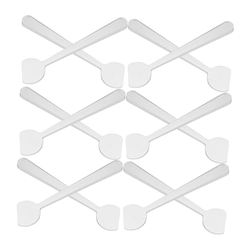 TOGEVAL 100st Sahnelöffel Creme Blattperlenanhänger Kleiner Schmuckverpackungsbeutelschmuck Kosmetikflaschenbehälter Kleines Essensspielzeug Gesicht Löffel Krabbelzubehör Transparent Pp von TOGEVAL