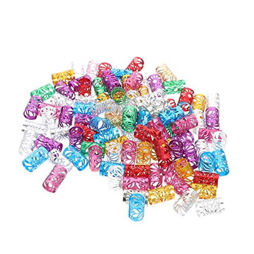 TOGEVAL 100stücke Farbige Haarringe Für Zöpfe Und Dreadlocks Verstellbare Haarschmuck-ringe Aus Hochwertigem Für Kreative Frisuren Und Bart-zubehör von TOGEVAL
