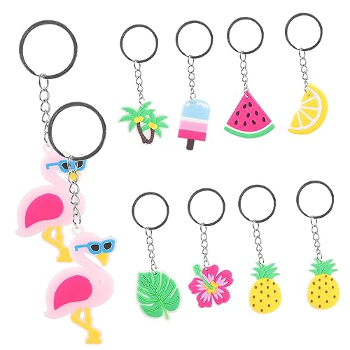 TOGEVAL 10stücke Hawaii Schlüsselanhänger Mit Tropischem Design Dekorative Für Schlüssel Und Taschen Für Sommerpartys Und von TOGEVAL
