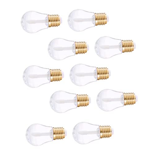 TOGEVAL 10stücke Kreative Kosmetische Behälter Diy Lip Gloss Rohre Mini Birne Geformt Flaschen Aus Kunststoff Transparent Wiederverwendbar Tragbar Für Unterwegs von TOGEVAL
