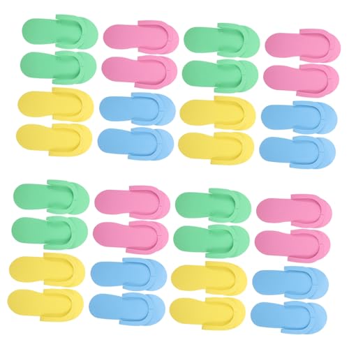 TOGEVAL 12 Paare Faltbare Einweg Duschen Slipper aus EVA Schnelltrocknend Rutschfest Leichte Badezimmer Hausschuhe für Damen und Herren für Hotel Reisen Zuhause Gäste Tragbare Badeschuhe von TOGEVAL