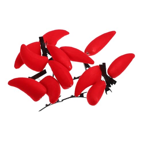 TOGEVAL 12 Stück Teiliges Horn Haarclip für Frauen und Teens Einzigartige Teufelshörner Haarnadeln für Halloween Cosplay Robustes Material Einfache Anwendung für Halloween und Maskenpartys von TOGEVAL