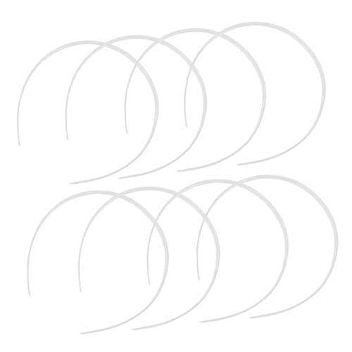 TOGEVAL 12 Stück Teiliges Kunststoff Stirnbänder Weiß DIY Haarschmuck für und Mädchen für Alltagslook Bastelprojekte oder Besondere Anlässe von TOGEVAL