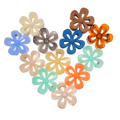 TOGEVAL 12 Stück Teiliges Matte Blumen Haarspangen für Damen Rutschfeste Haarklammer Starker für Dickes Haar Vielseitig Einsetzbar für Alltag und Besondere Anlässe von TOGEVAL