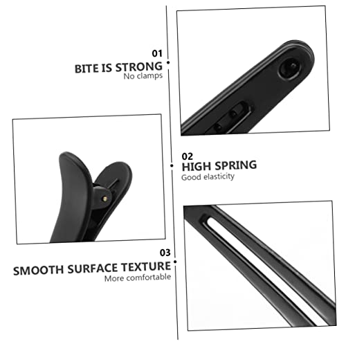 TOGEVAL 12 Stück Teiliges Matte Glänzende Entenschnabel Haarclips Leichte Kunststoff Haarspangen für Friseure und Alltag Vielseitig Einsetzbar zum Fixieren von und Dickem Haar von TOGEVAL