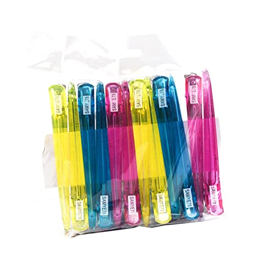 TOGEVAL 12 Stück Teiliges Nahtlose Haarklammern Starke Haarspangen Langlebige Haarteiler Clips für Damen und Friseure Glänzend und Farbenfroh von TOGEVAL