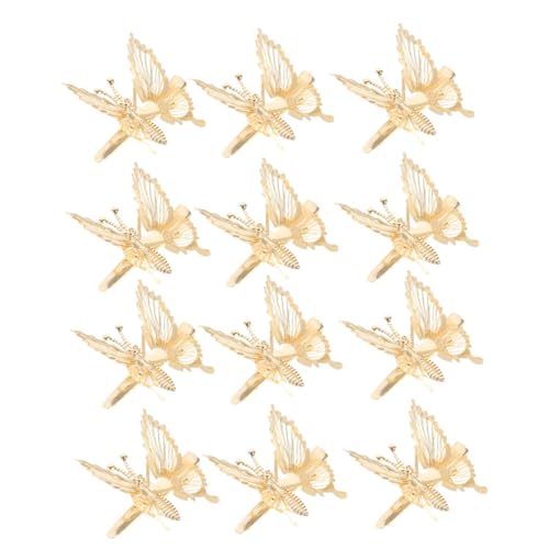 TOGEVAL 12 Stück Teiliges Schmetterling Haarklammern Leichte Langlebige Haarspangen für Frauen Modische Bewegliche Haarschmuck accessoires für Alltag und Party von TOGEVAL