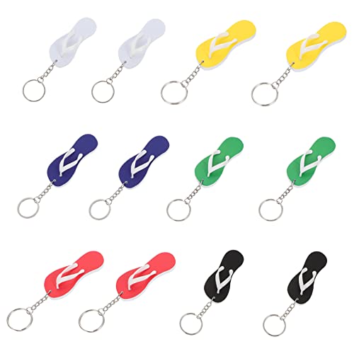 TOGEVAL 12stücke Teiliges Slipper Schlüsselanhänger Hawaii-Design Material Kreatives Für Luau-Partys Vielseitig Einsetzbar Für -projekte Farblich Zufällig Assortiert von TOGEVAL