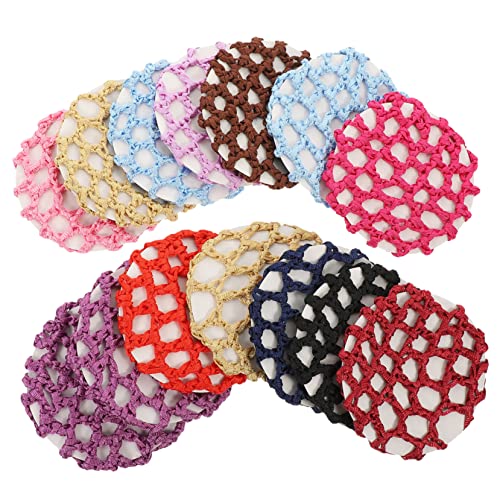 TOGEVAL 14St Haar unsichtbarer Netzbeutel Haarnetz stricken Seidenhaarwickel zum Schlafen Haarnetz für Frauen Haarklammern Tanzzubehör Haarknotennetz frauen schal Mesh-Häkel-Haarnetz Stoff von TOGEVAL