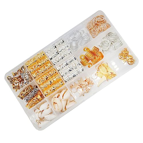 TOGEVAL 159stücke Dreadlock Haaraccessoires Inklusive Haarschmuck Ringe Und Clips Für Zöpfe Festivals Und Partys Vielseitig Und Sicher Für Haartypen von TOGEVAL