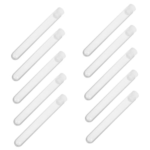 TOGEVAL 15stücke Durchsichtige Kunststoff Reagenzgläser Wimpernbürstenröhrchen Leere Röhrchen Für Mascara Applikator Probenflaschen Reise Make-up Pinselhalter Organizer Bürste von TOGEVAL