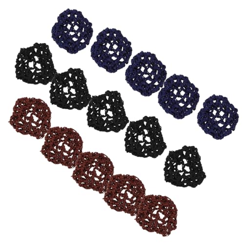 TOGEVAL 15stücke Dutt-haarabdeckungen Elastische Haarnetze Für Damen Handgefertigte Stricknetze Aus Dutt-netze Für Ballett Tanz Und Eislaufen Haar-accessoires Für Mädchen Und Frauen von TOGEVAL