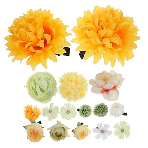 TOGEVAL 16 Stück Mini Haarklammern für Mädchen Teiliges Set aus Blumen Haarclips für Jährige Niedliche Haaraccessoires für Hochzeiten Partys und Alltägliche Looks von TOGEVAL