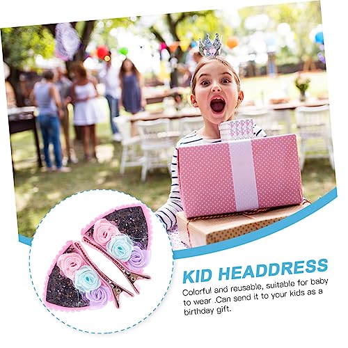 TOGEVAL 18 Stück Teiliges Haarclips mit Bunten Wiederverwendbaren Hasenohren und Katzenohren Haarschmuck für Mädchen Feine Verarbeitung Langlebig für Schule Alltag und Party von TOGEVAL