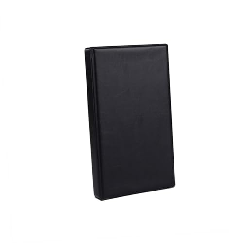 TOGEVAL 180 Blatt PU Leder Visitenkartenbuch Karten Organizer Hardcover Business Kartenetui mit Fächern für Professionelle Kartenaufbewahrung Büro und Zuhause Schwarz von TOGEVAL