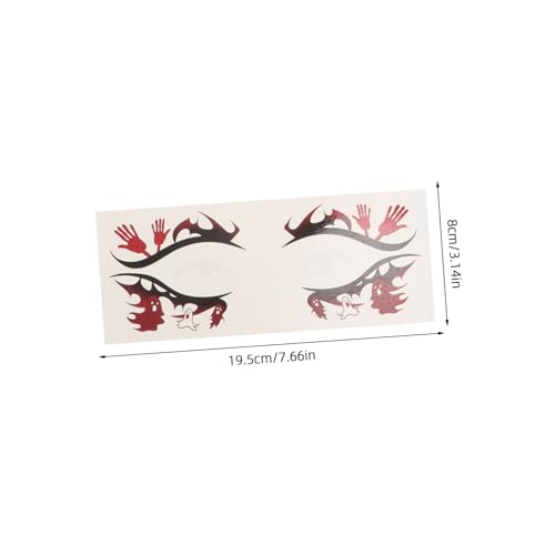 TOGEVAL 19 Stück Teiliges Halloween Augen-make-up mit Wasserfesten Spider Web Stickern und Eyeliner Tattoos Einzigartiges Kürbis-design Hautfreundlich für Party Karnevalsmake-up von TOGEVAL
