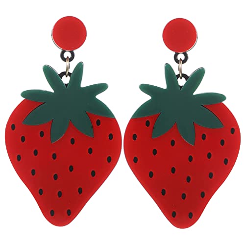 TOGEVAL Erdbeer-ohrstecker Für Damen Frucht-ohrhänger Legierung Für Alltag Und Besondere Anlässe Für Frauen Zu Feiertagen von TOGEVAL