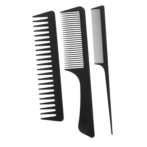 TOGEVAL Kamm Feinem Kamm Und Spitzen Stielkamm Für Damen Und Herren Inklusive Groben Für Entwirren Und Haarstyling Antistatisch Leichtem Material von TOGEVAL