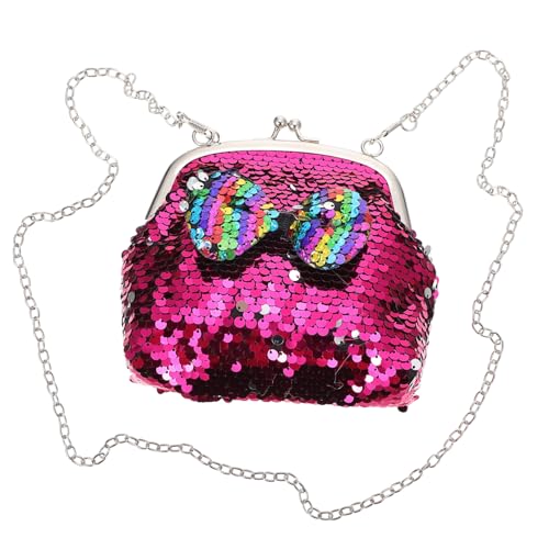 TOGEVAL 1Stk Geldbörse Aufbewahrungstasche aufbewahrungssack Brieftasche Umhängetasche für Mädchen Umhängetaschen für Mädchen Umhängetasche im Bowknot-Design Mädchen Tasche PU-Leder Rosy von TOGEVAL