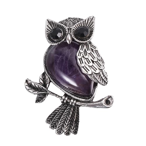 TOGEVAL 1Stk Mantelbrosche Damenbrosche Eule Brosche tierische Brustnadel Tier Brosche Braut Brosche abstecknadeln schalclip the purg broschen für kleidung modische Brosche Violett von TOGEVAL