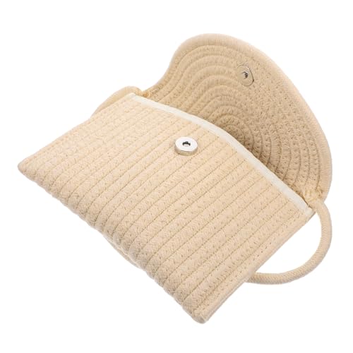 TOGEVAL -umhängetasche Für Damen Weiß Mini-Handytasche Gewebte Messenger Bag Damen-Handtasche Schultertasche Telefontasche von TOGEVAL