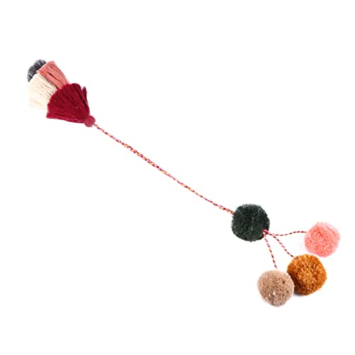 TOGEVAL Plüsch Ball Anhänger Mit Quasten Handgefertigter Bohemian Schlüsselanhänger Für Taschen Und Schlüssel Farbenfrohes Bag Hanging Ornament Langlebig Und Stilvoll von TOGEVAL