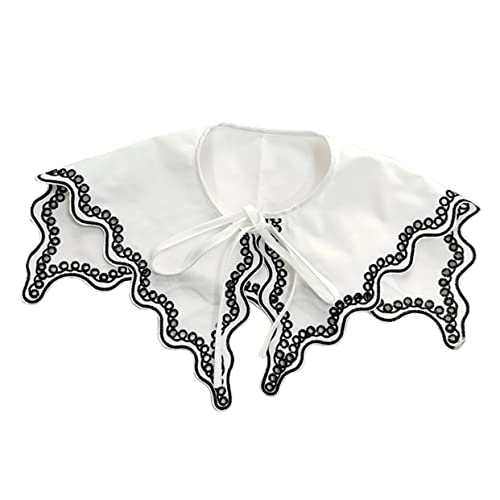 TOGEVAL 1stk Falscher Kragen Gefälschter Kragen Für Ausgehöhltes Schaldekor Kragen Für Damenbekleidung Modischer All-match-kragen Weibliches Gefälschtes Weiß Baumwolle von TOGEVAL