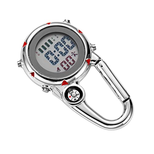 TOGEVAL 1stk Haken Aus Edelstahl Karabiner-uhrenclip Ansteckkarabiner Uhr Camping-taschenuhr Kompass-karabineruhr Ansteckuhr Kletteruhr Rucksack-Uhr-Clip An Clip-Uhr Rot Rostfreier Stahl von TOGEVAL