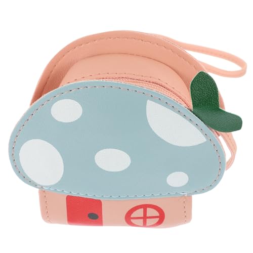 TOGEVAL Münztasche Für Junge Mädchen Mit Cartoon-pilz-Motiv Umhängetasche Aus Hochwertigem Pu Zur Aufbewahrung Von Kleingeld Snacks Und Anderen Kleinigkeiten Modische Geldbörse Für Kleine von TOGEVAL
