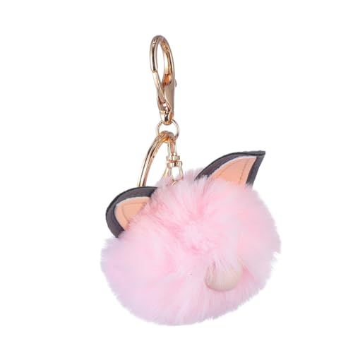 TOGEVAL 1stk Schlüsselanhänger Kaninchen- Autodekoration Dekorationsanhänger Hasen- Dekorationsbehänge Taschenanhänger Rosa Kunstwolle von TOGEVAL