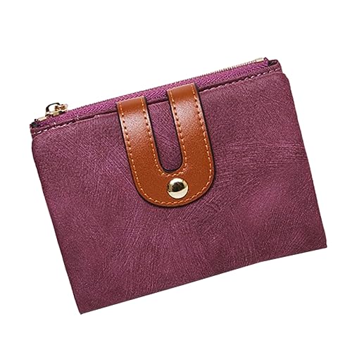 TOGEVAL Münzbörse Aus Pu- Mit Reißverschluss Faltbare Geldbörse Schnalle Münzfach Aufbewahrungstasche Für Karten Und Schäden Schützen von TOGEVAL