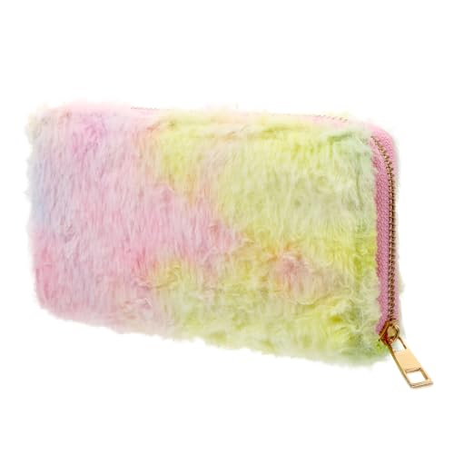 TOGEVAL 1stück Stylischer Damen Geldbeutel Aus Plüsch Modische Handtasche Für Frauen Langer Reißverschluss Geldbeutel Mit Farbverlauf Für Schule Alltag Und Besondere Anlässe von TOGEVAL
