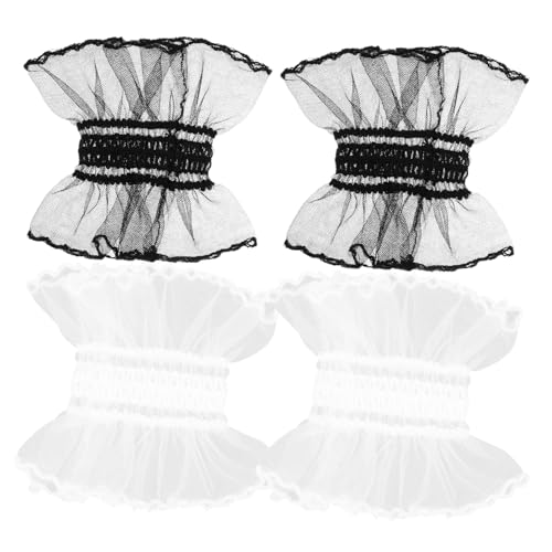 TOGEVAL 2paare Spitzen-handgelenk-manschetten Für Damen Lace Hand Sleeve Accessoires Für Kostüme Lolita Und Hochzeitskleider Elegantes Outfit-detail von TOGEVAL