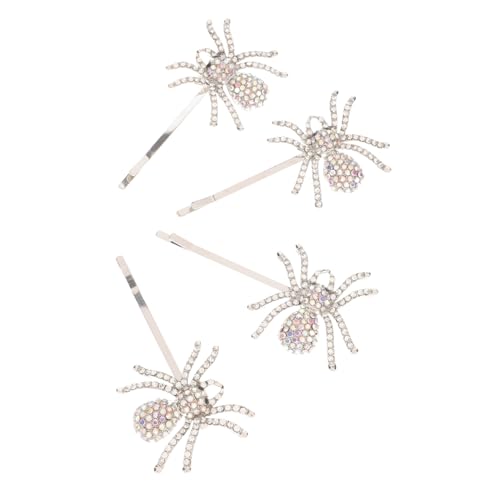 TOGEVAL 2 Paare Rhinestone Spinnen Haarklammern Halloween Haarspangen Glitzerndes Haarschmuck Accessoire für Damen und Mädchen Party Karneval Propmode von TOGEVAL