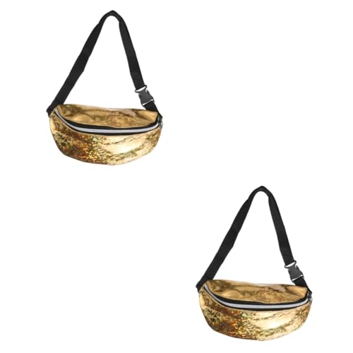 TOGEVAL 2 STK Mode-Wasit-Tasche Reisetaschen für Damen, Handgepäck Umhängetasche für Damen Crossbody Bags Crossbody Sling goldene Geldbörse geldbörsen Hüfttasche für Frau von TOGEVAL