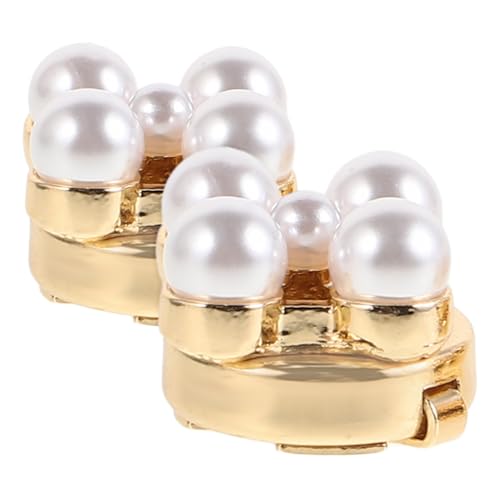 TOGEVAL 2 STÜCK Elegantes Teiliges Perlen Manschettenknopf aus Langlebiger Legierung mit Floraler Schmuckverzierung Modisch und Glamourös für Damen Formelle Hemden Hochzeit Party von TOGEVAL