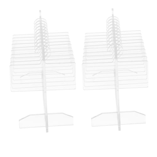 TOGEVAL 2 Sätze Nagelkunst Display Board Acryl Nagelhalter für Falsche Nagelspitzen Nagelstudio Organizer Leicht Wiederverwendbar für Maniküre und Nail Art Salon von TOGEVAL