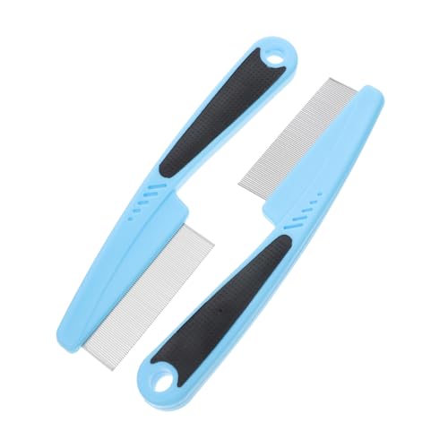 TOGEVAL 2 Stück Edelstahl Feinzahn schuppenkamm Langlebiger Dandruff remover für Männer und Haustiere Professioneller Haarkamm zur Effektiven Kopfhautpflege und Haarentwirrung von TOGEVAL