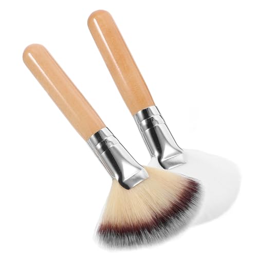 TOGEVAL 2 Stück Fächer Make Up für Puder Foundation und Concealer Multifunktionale Gesichtsbürste mit Langem Griff für Damen für Rouge und Highlighter Anwendung TOGEVAL 2 Stück Fächer Make Up für Puder Foundation und Concealer Multifunktionale Gesichtsbürste mit Langem Griff für Damen für Rouge und Highlighter Anwendung von TOGEVAL