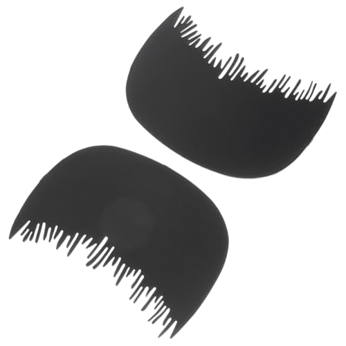 TOGEVAL 2 Stück Hairline Shield Comb Professioneller Haarkamm mit Schutzvorrichtung für Natürliches Haarbild Verhindert Faserverlust für Männer und Frauen Tragbar Geeignet für Streuhaar von TOGEVAL