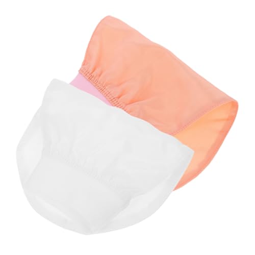 TOGEVAL 2 Stück Koreanische Peeling Badehandschuhe Weiche Doppelseitige Körperwaschlappen für Gründliches Hautpeeling Sanfte in Rosa und Weiß für Damen und Herren für Dusche und Reise von TOGEVAL