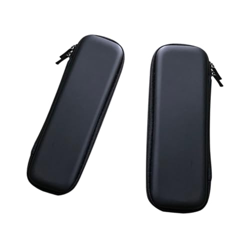 TOGEVAL 2 Stück Kosmetik Pinsel Organizer Tasche Teiliges Tragbare Make Up Pinsel Aufbewahrungstasche für Zuhause und Reisen Staubdicht Großes und Kleines Etui Schwarzes Design von TOGEVAL