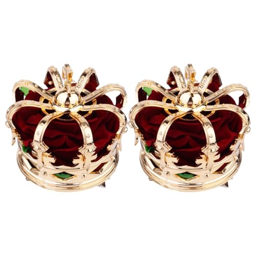 TOGEVAL 2stücke Mädchen Krone Haarnadeln Haar Clip Krone Kopfschmuck Mädchen Haar Zubehör Für Geburtstag Festival Party Hochzeit Tanz von TOGEVAL