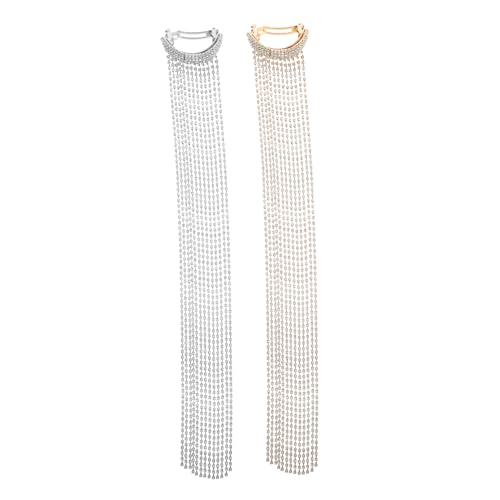 TOGEVAL 2 Stück Lange Quasten Haarspangen mit Strass Damen Haarklammern Silber und Gold für Hochzeit Braut Haarschmuck Vielseitig Einsetzbar Modisch TOGEVAL 2 Stück Lange Quasten Haarspangen mit Strass Damen Haarklammern Silber und Gold für Hochzeit Braut Haarschmuck Vielseitig Einsetzbar Modisch von TOGEVAL