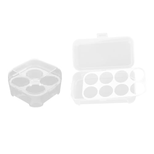 TOGEVAL 2 Stück Make Up Schwamm Aufbewahrungsbox mit Deckel Mehrfach Fächer Kosmetik Organizer Staubdicht Großer Fassungsvermögen Praktisch für Frauen Make Up Schwämme für Freundin und von TOGEVAL