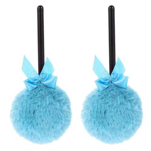 TOGEVAL 2 Stück Makeup Puderquaste in Lollipop form Weiche Flauschige Powder Puff aus Plüsch für Präzises Auftragen von Losem Puder Hygienisch Wiederverwendbar für Frauen und Mädchen von TOGEVAL